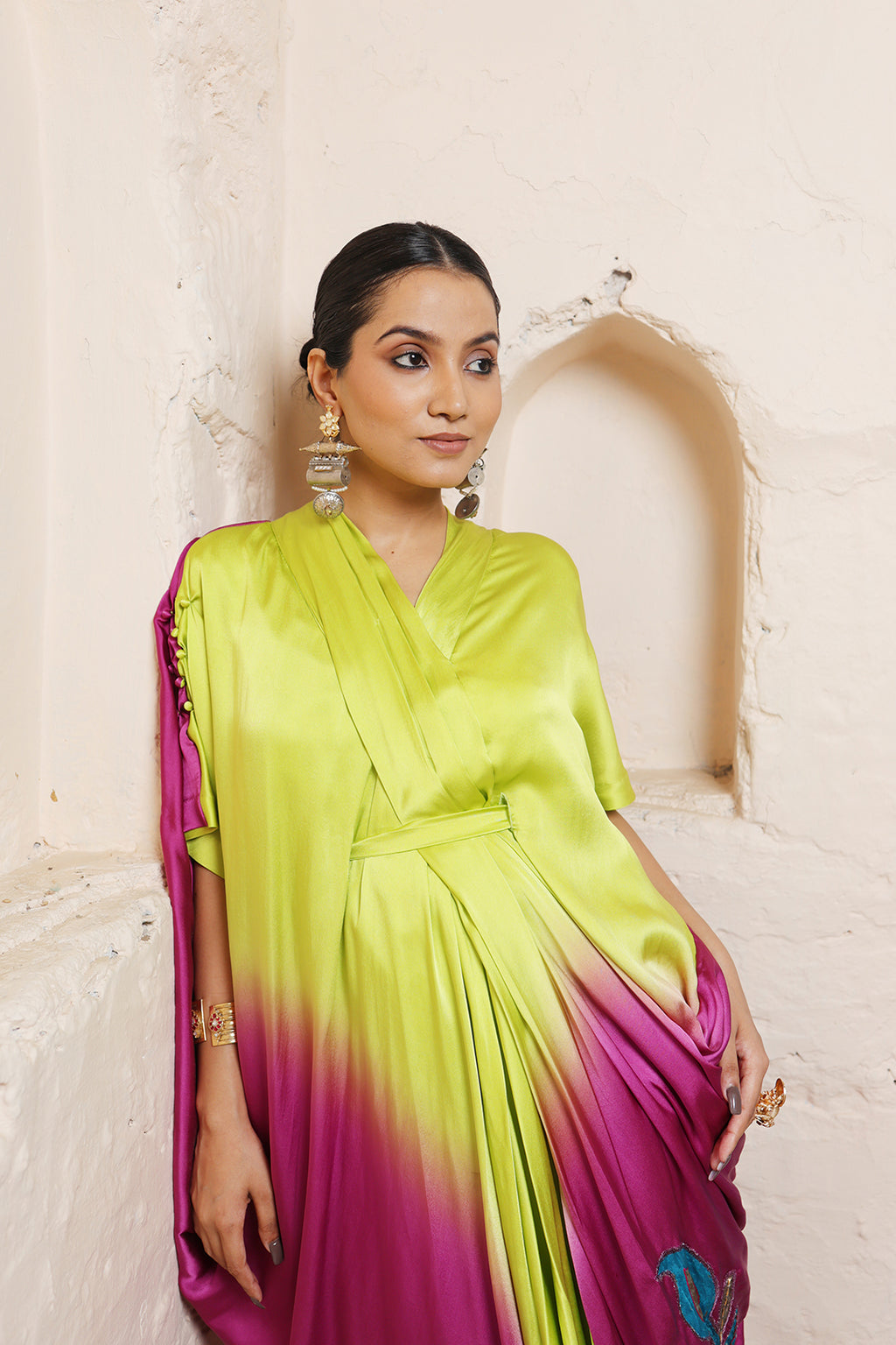 Mukutini Set | Mata ni Pachedi | Silk Satin