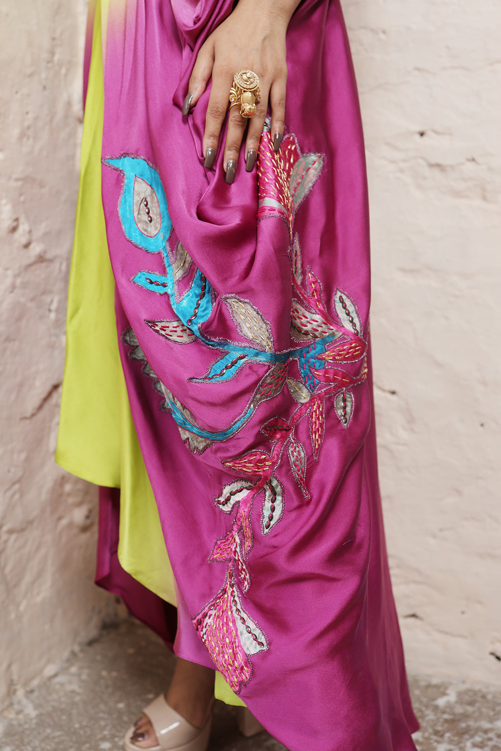 Mukutini Set | Mata ni Pachedi | Silk Satin