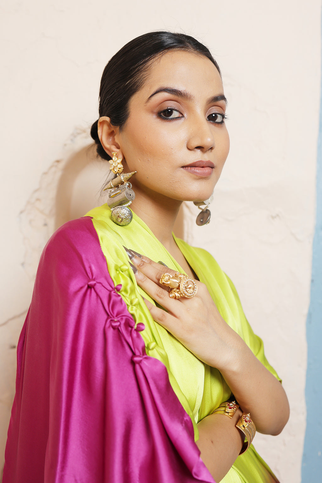 Mukutini Set | Mata ni Pachedi | Silk Satin