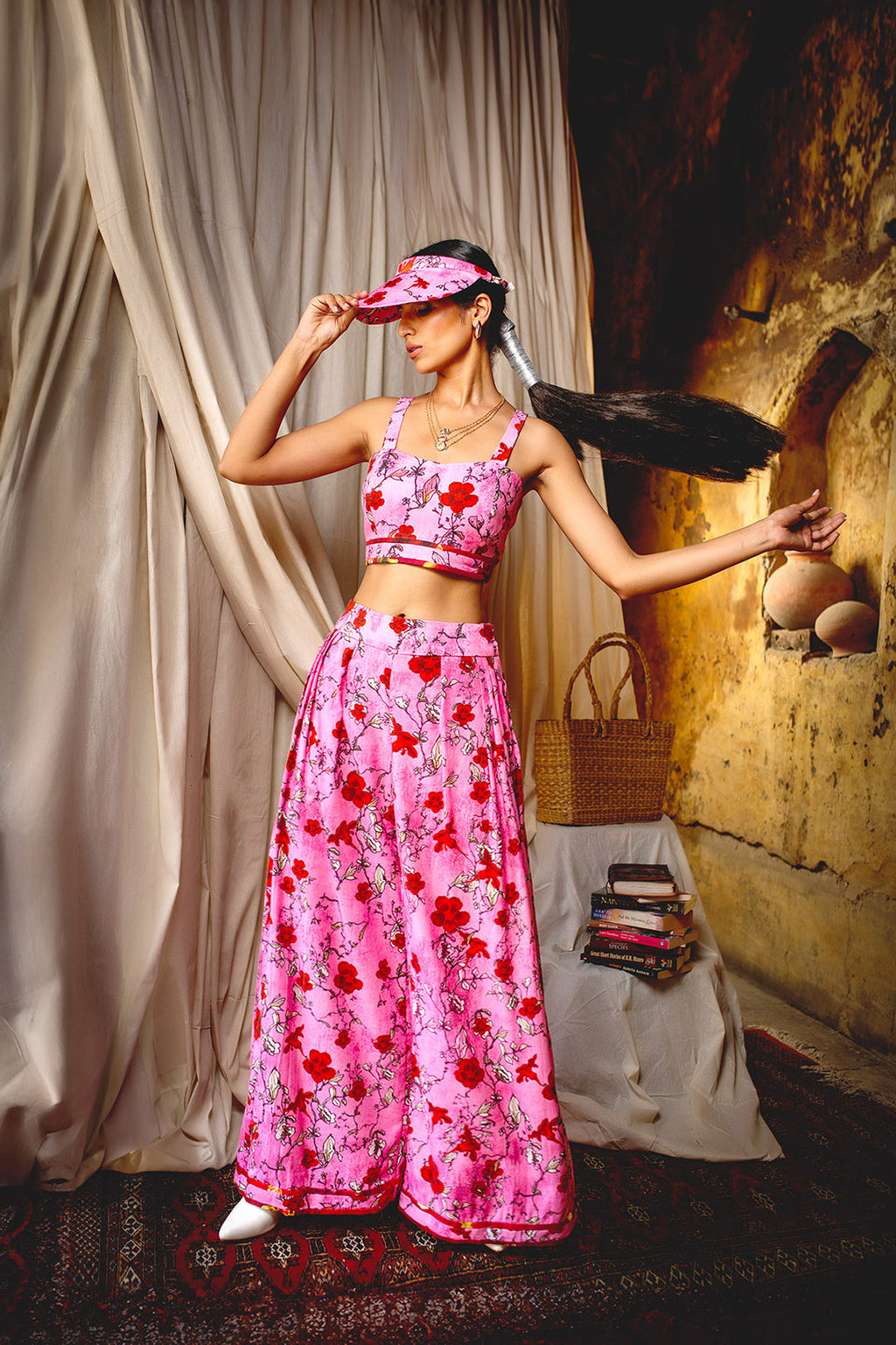 Oriental Bloom Crop Top | Picnic | Tencel