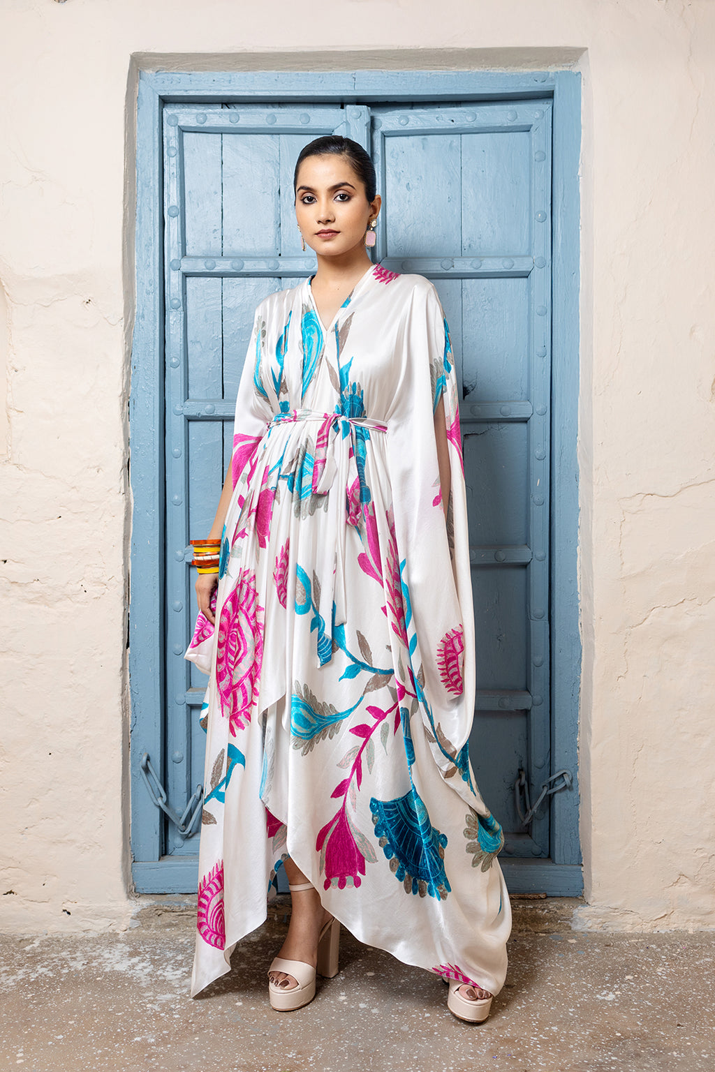 Maaya Kaftan | Pachedi Palette | Modal Satin