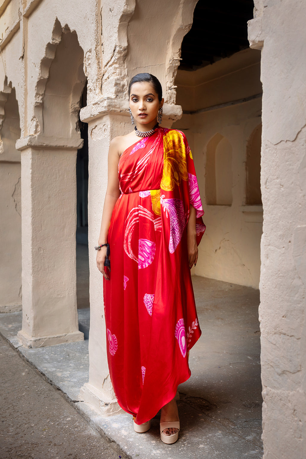 Temple Mor Dress | Pachedi Palette | Silk Satin