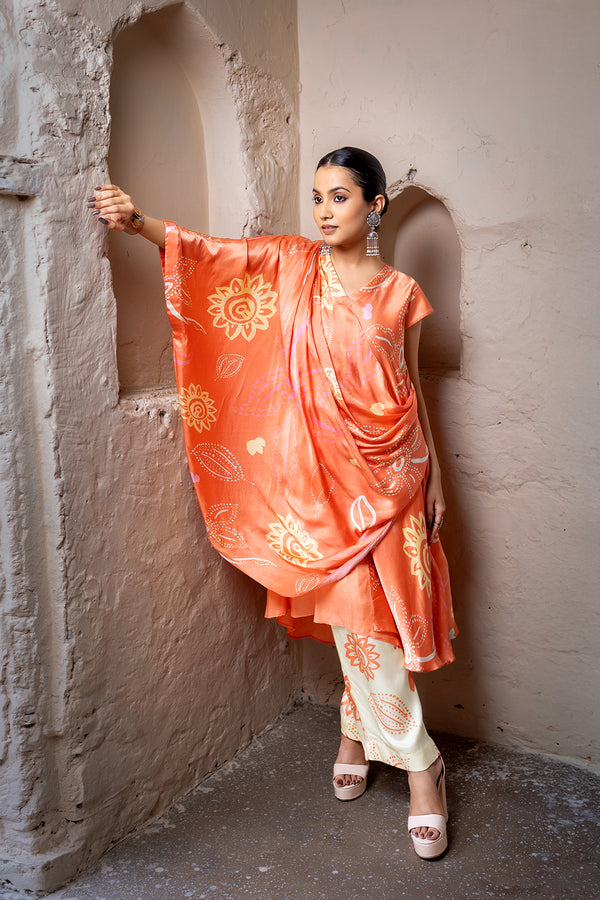 Devi Garden Set | Mata ni Pachedi | Silk Satin