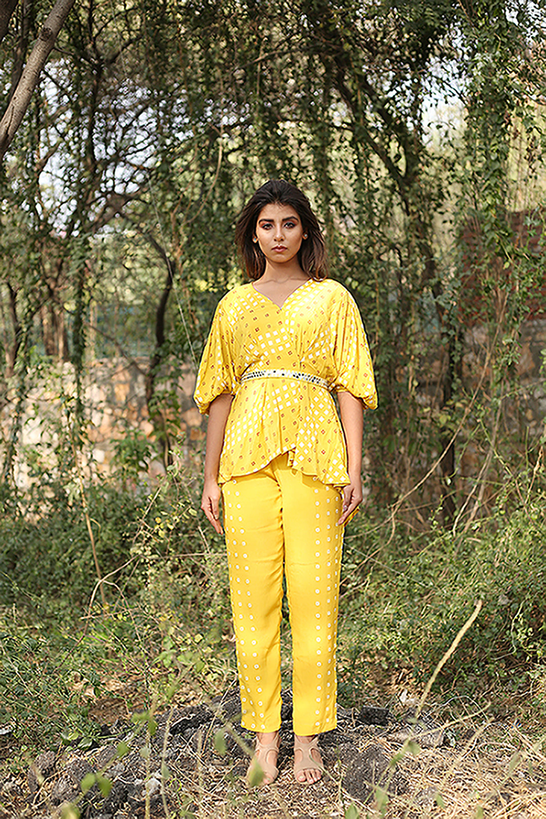 Sunshine Co-ord Set | Hand Print |  Crepe