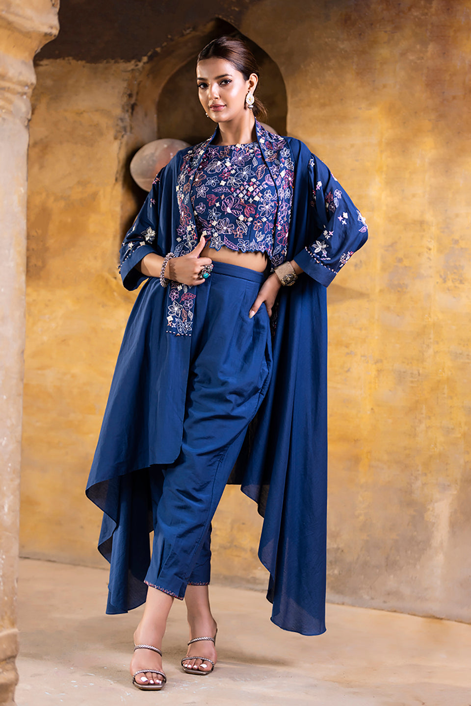 'Champa' Co ord Set | Sacred Flower | Cotton Silk