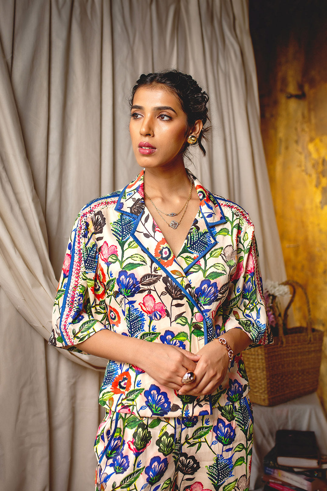 Wildflower Top | Picnic | Dull Satin