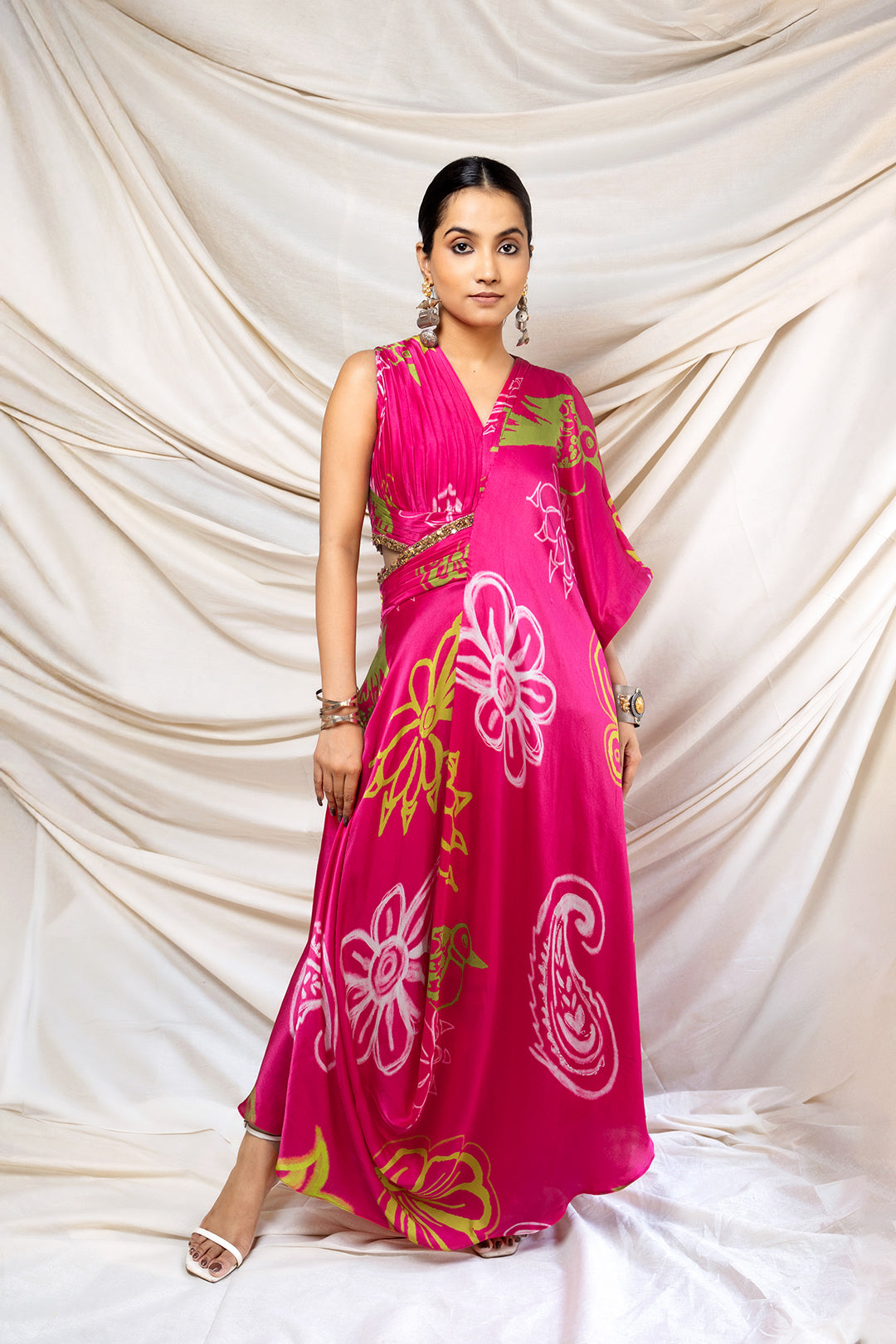 Pachedi Bird Dress | Pachedi Palette | Silk Satin
