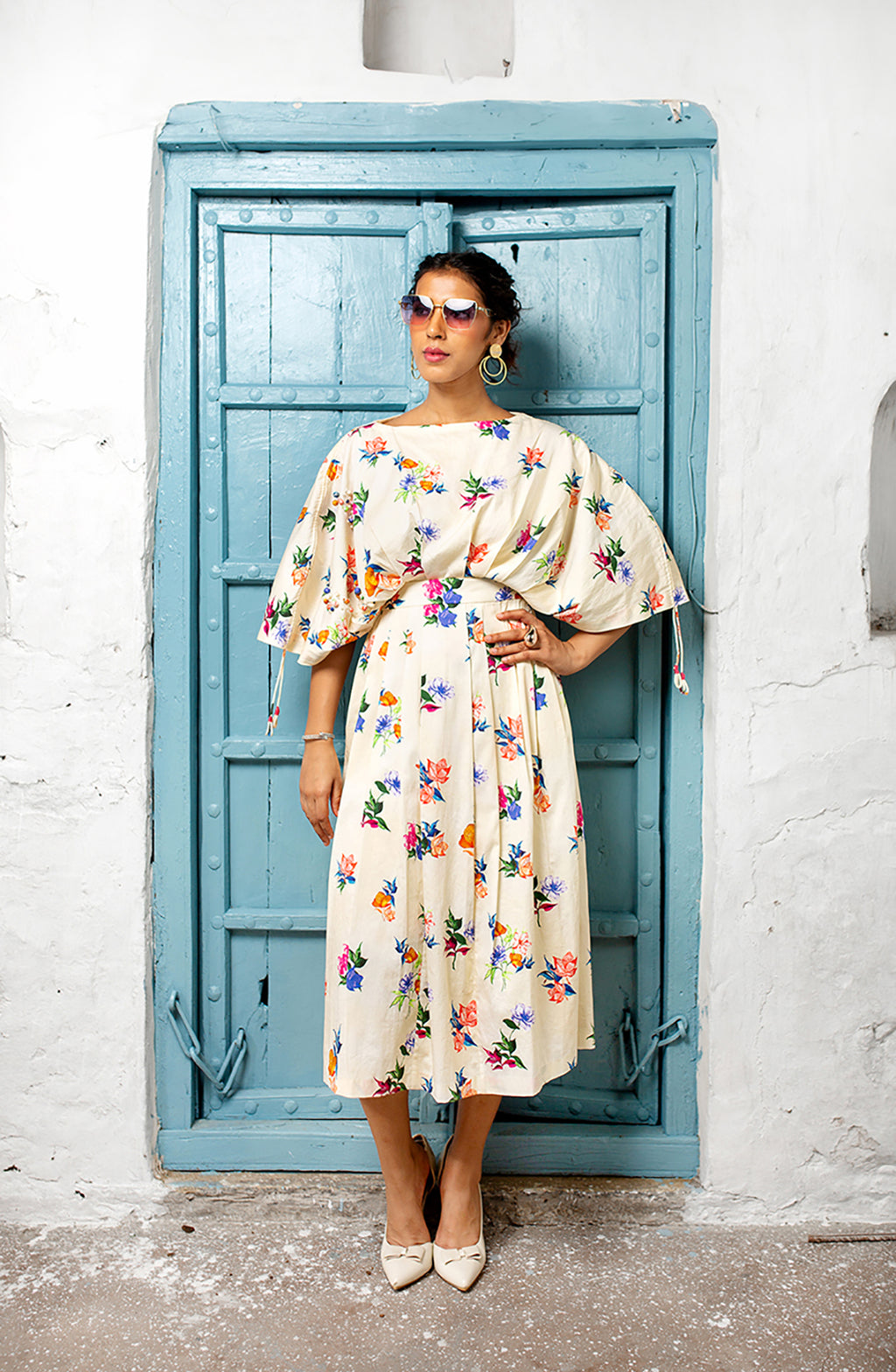 High Tea Floral Dress | Picnic | Cotton satin