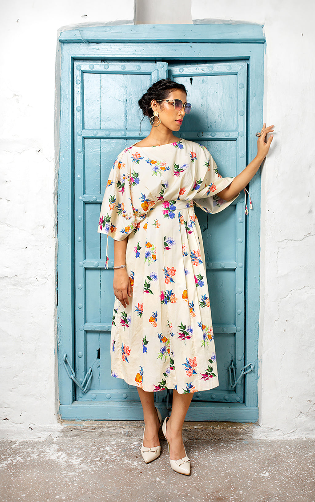 High Tea Floral Dress | Picnic | Cotton satin
