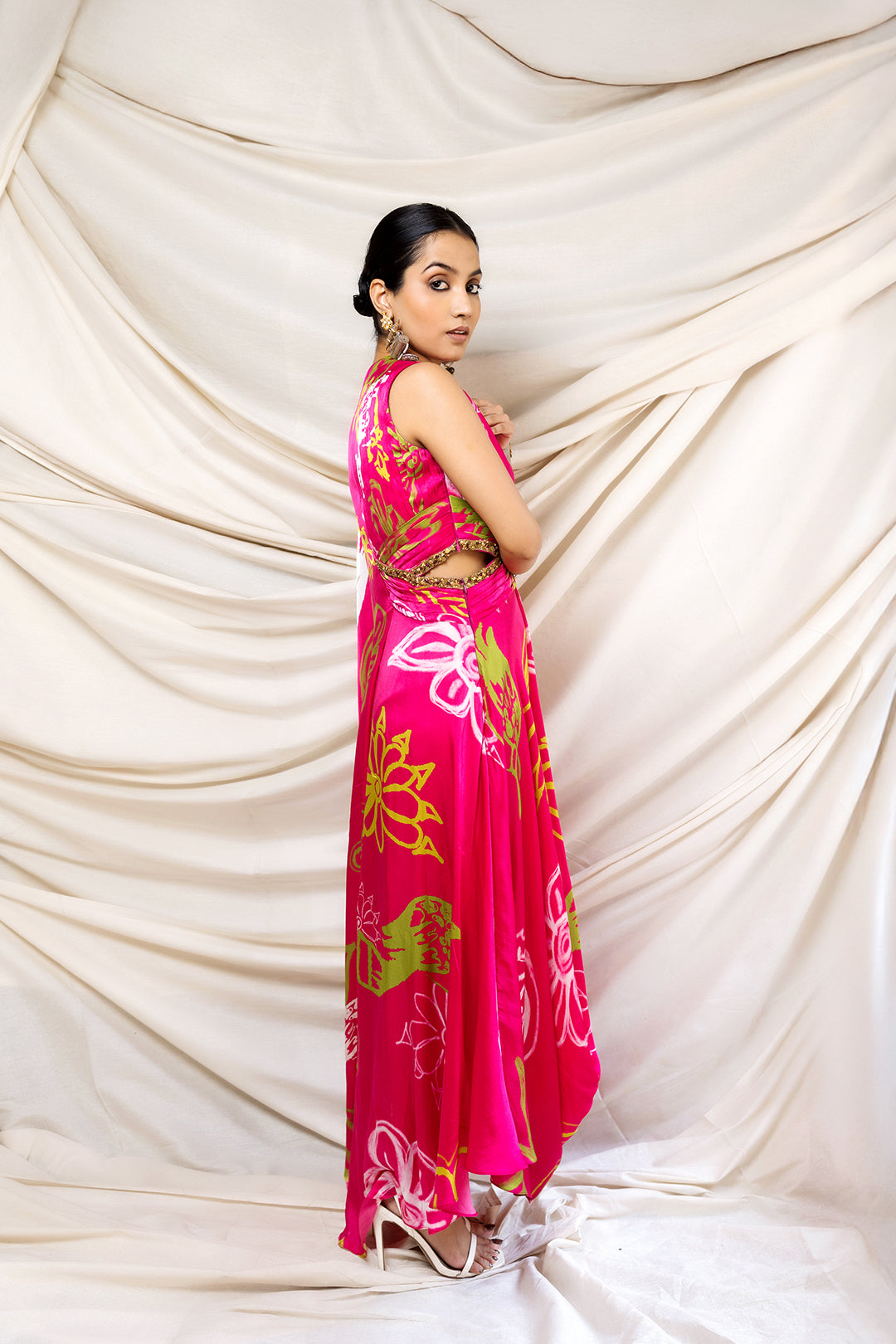 Pachedi Bird Dress | Pachedi Palette | Silk Satin