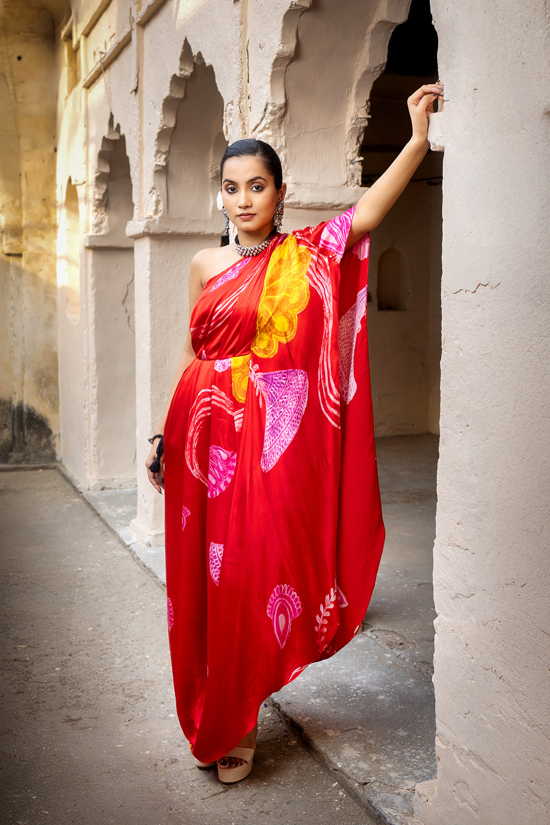 Temple Mor Dress | Pachedi Palette | Silk Satin
