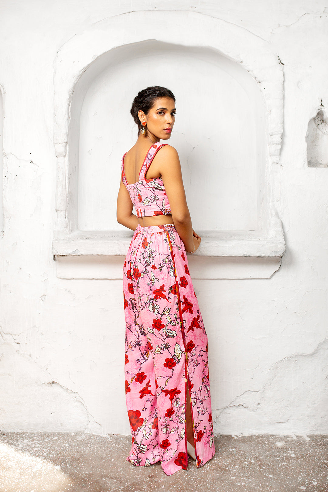 Magnolia Crop Top | Picnic | Dull Satin