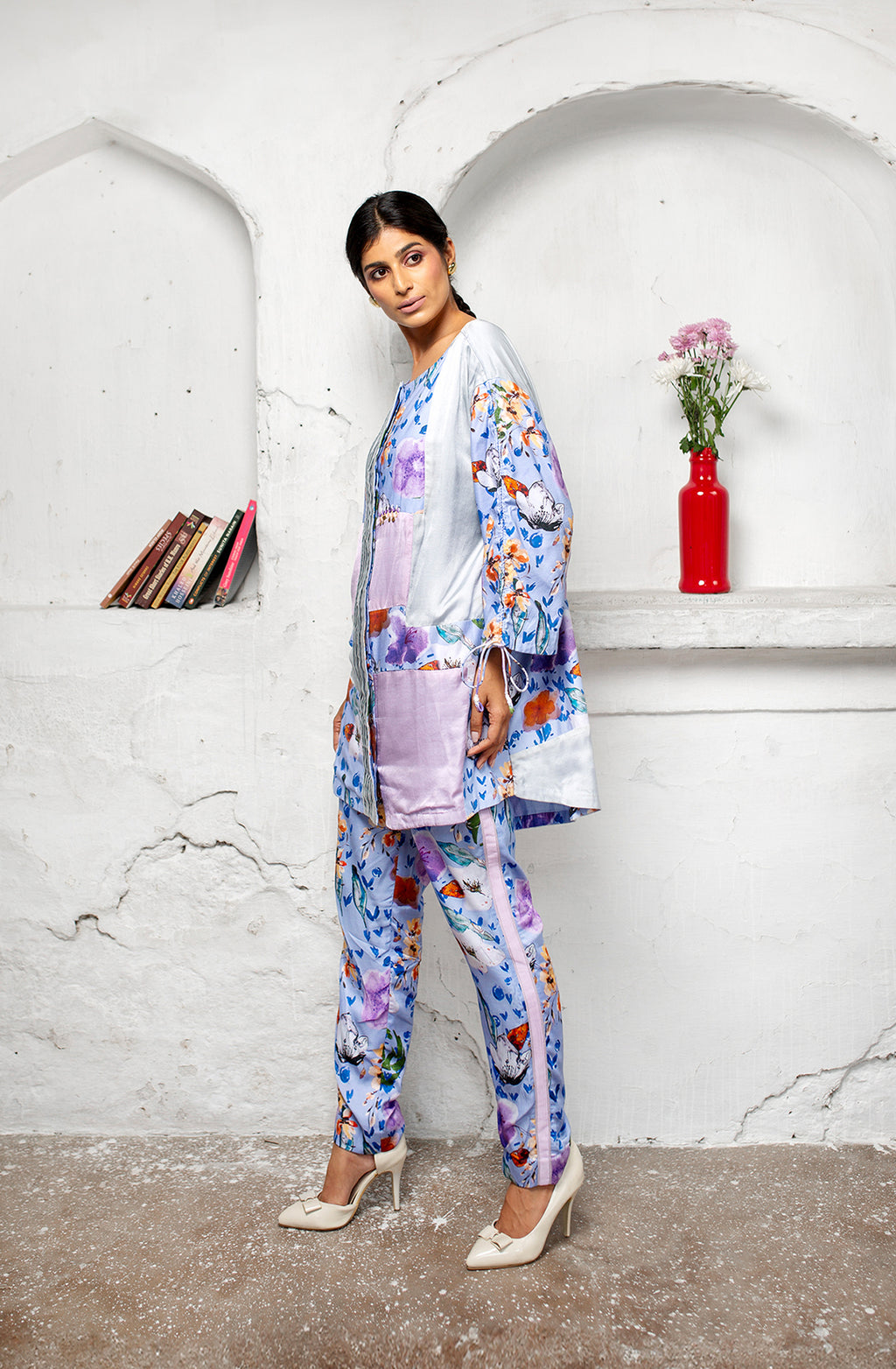 Floral Mosaic Top | Picnic | Modal satin