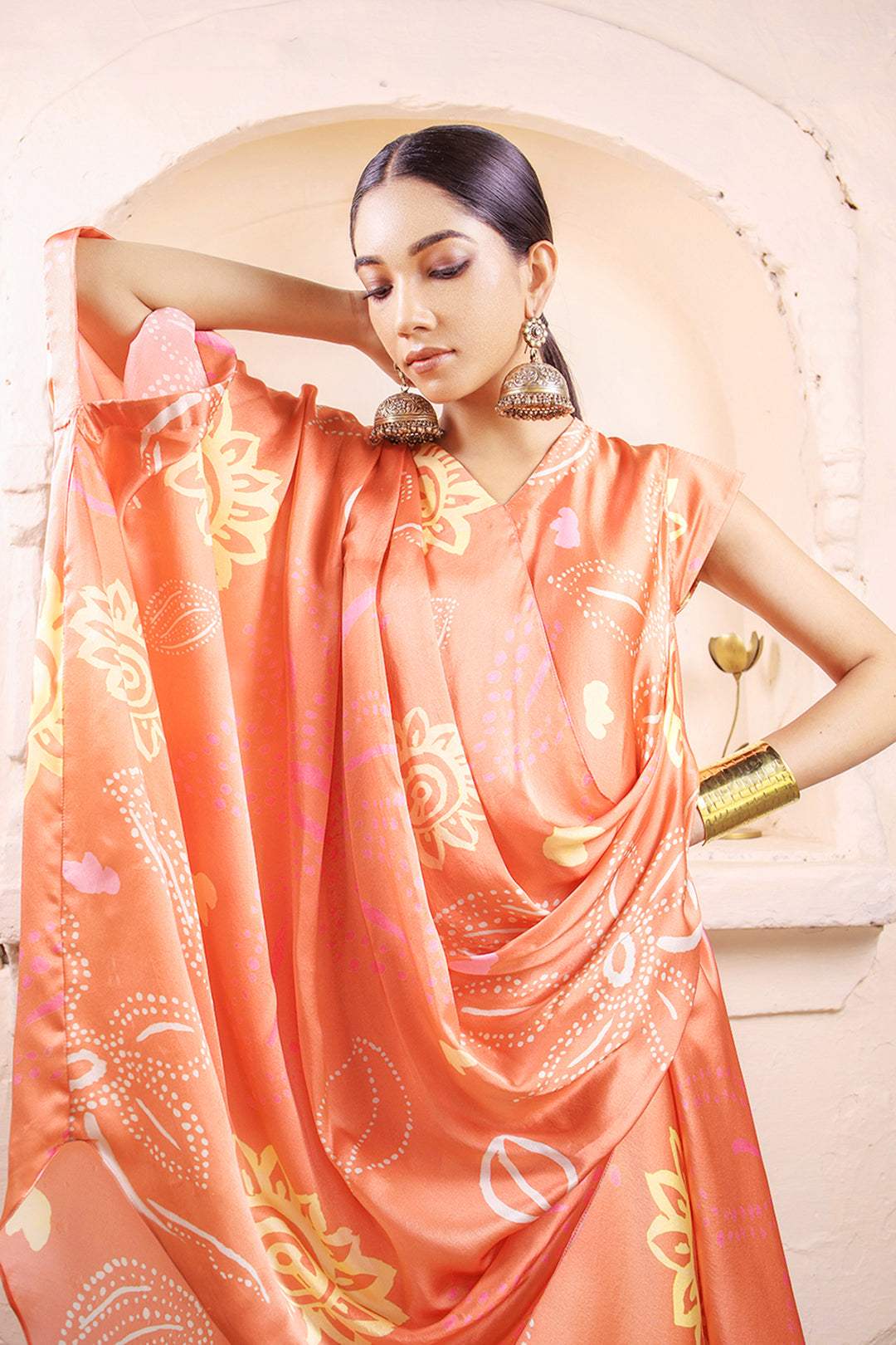 Devi Garden Set | Mata ni Pachedi | Silk Satin