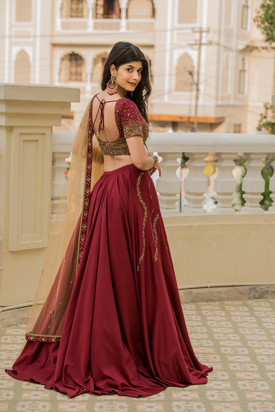 Regal Lehenga Set | Artemis | Banana Crepe