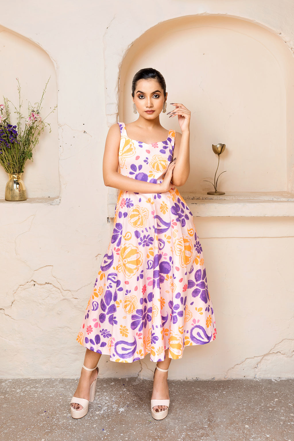 Sunset Paisley Dress | Picnic | Cotton Satin