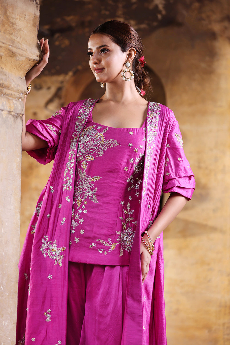 Rose Co ord Set | Sacred Flower | Silk