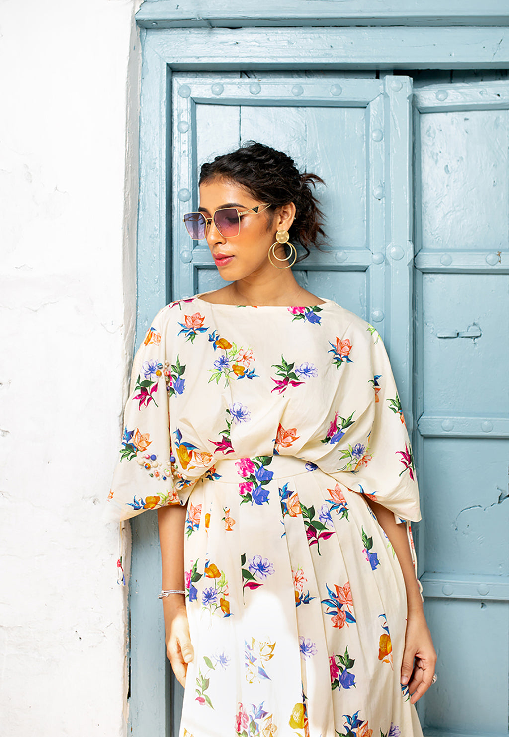 High Tea Floral Dress | Picnic | Cotton satin