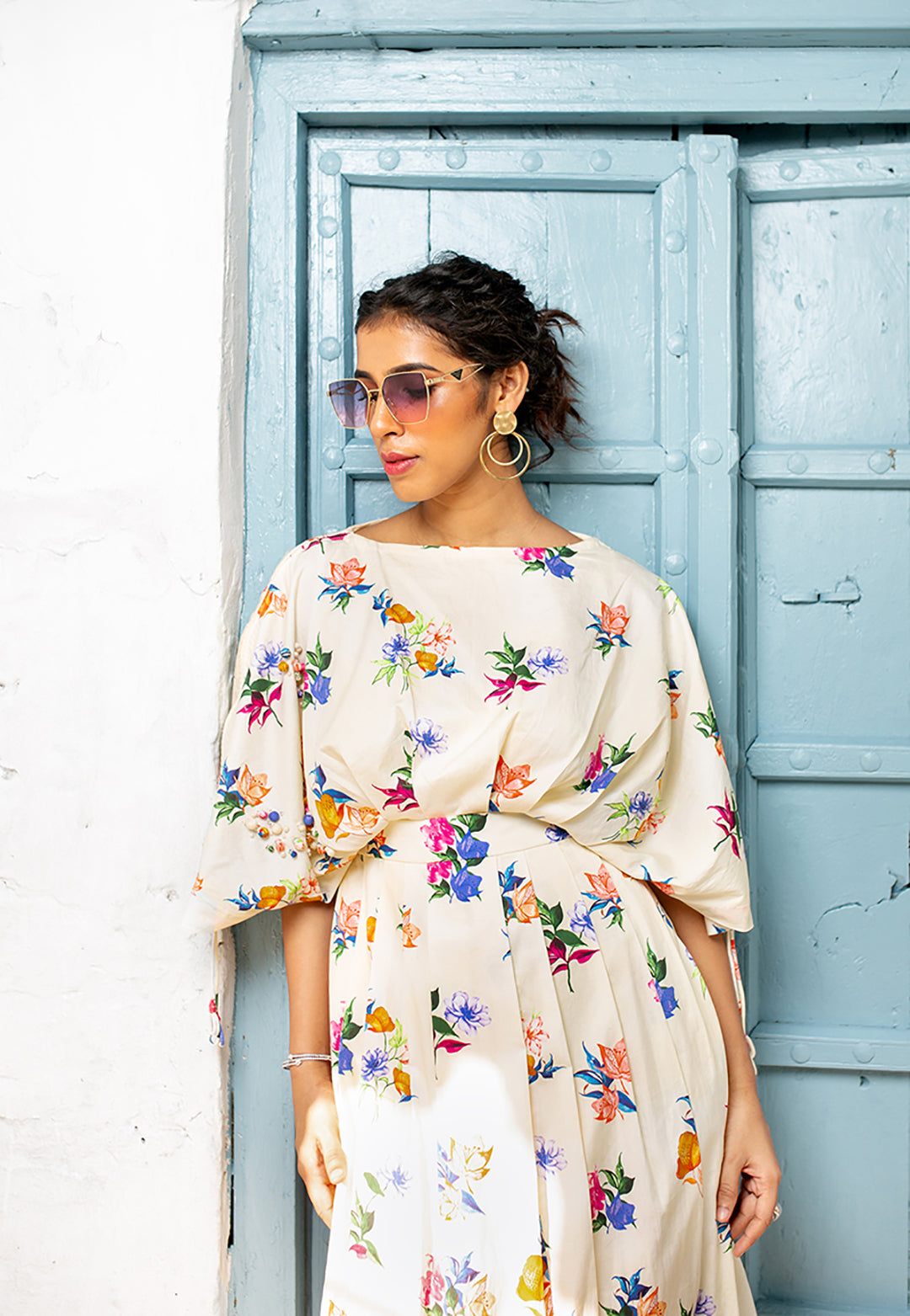 High Tea Floral Dress | Picnic | Cotton satin