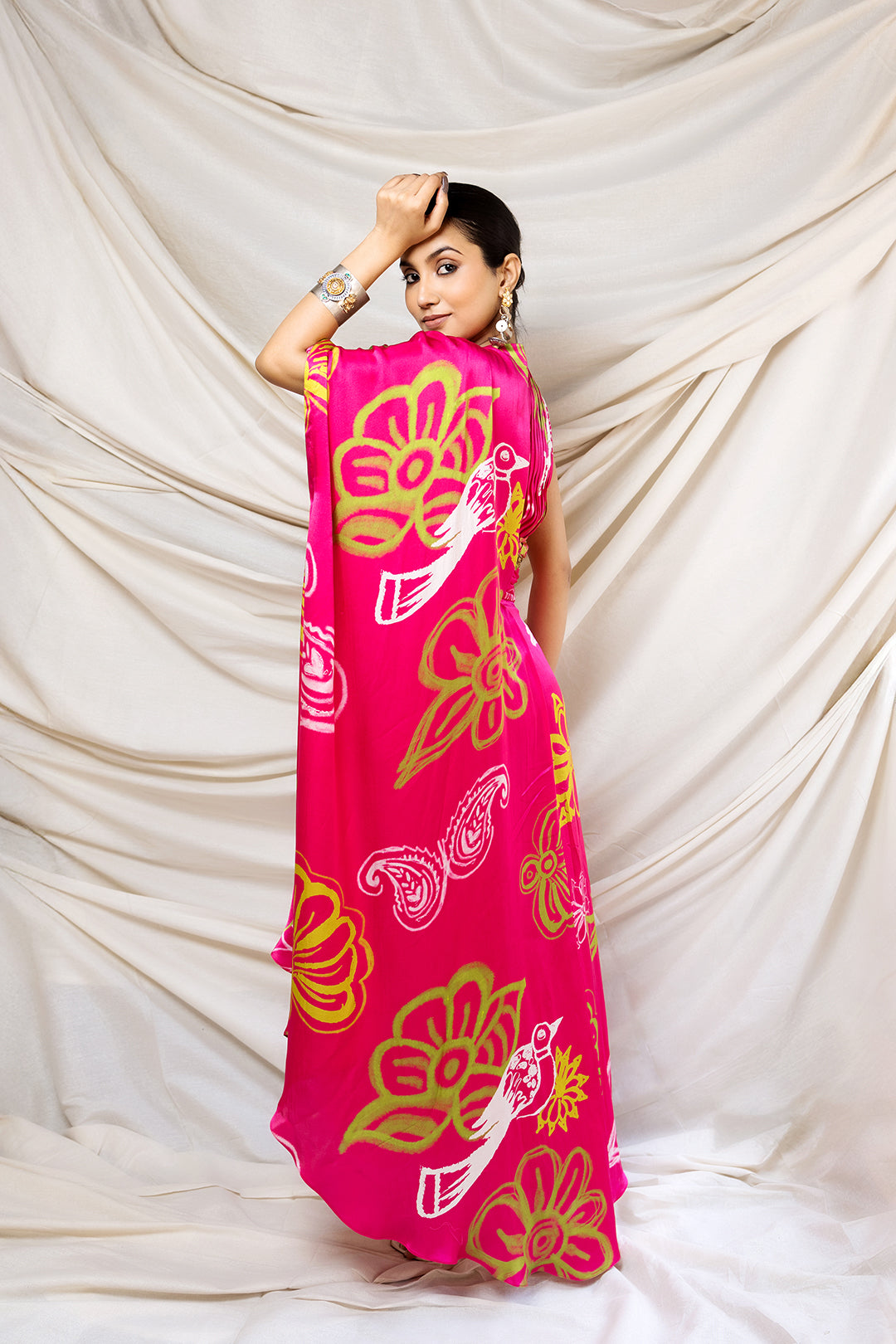 Pachedi Bird Dress | Pachedi Palette | Silk Satin