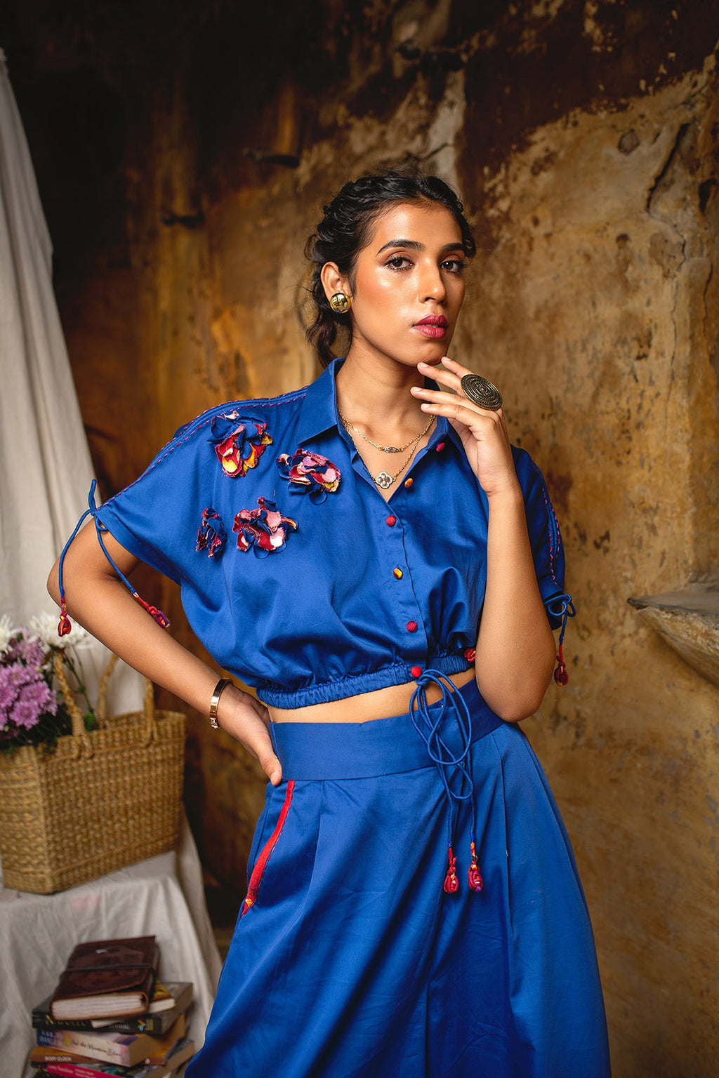 Petal Set - Blue | Picnic | Cotton Satin