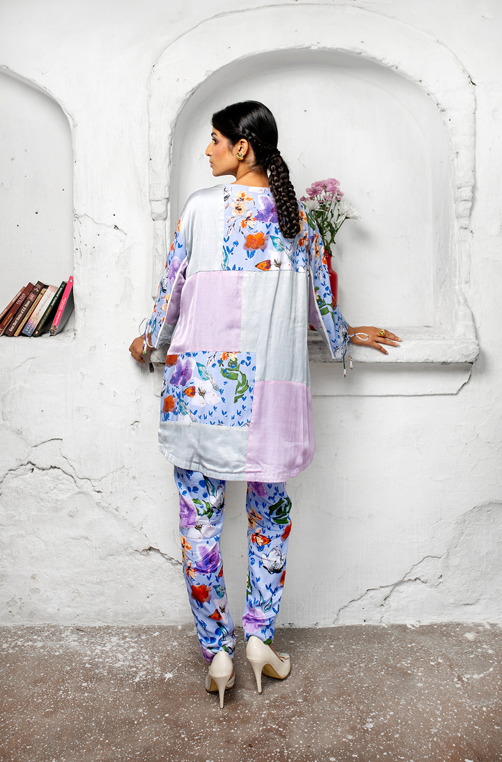 Floral Mosaic Top | Picnic | Modal satin