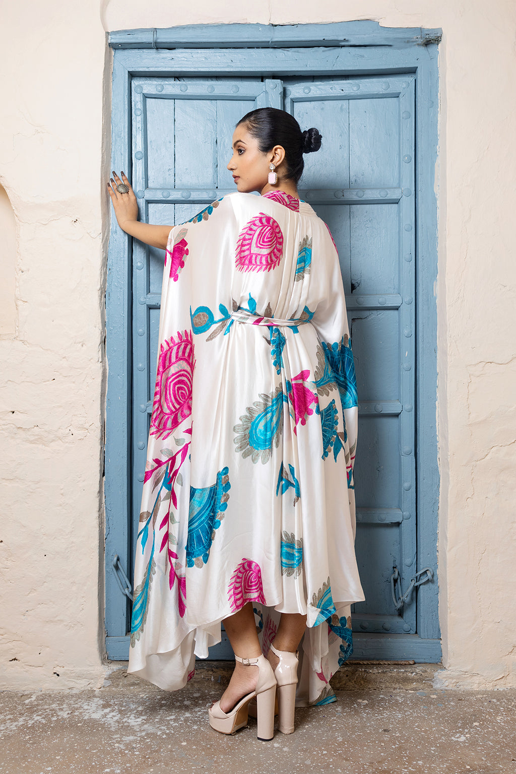 Maaya Kaftan | Pachedi Palette | Modal Satin