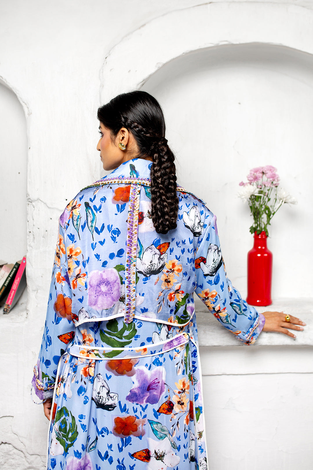 Gouache Trench Jacket | Picnic | Dull Satin