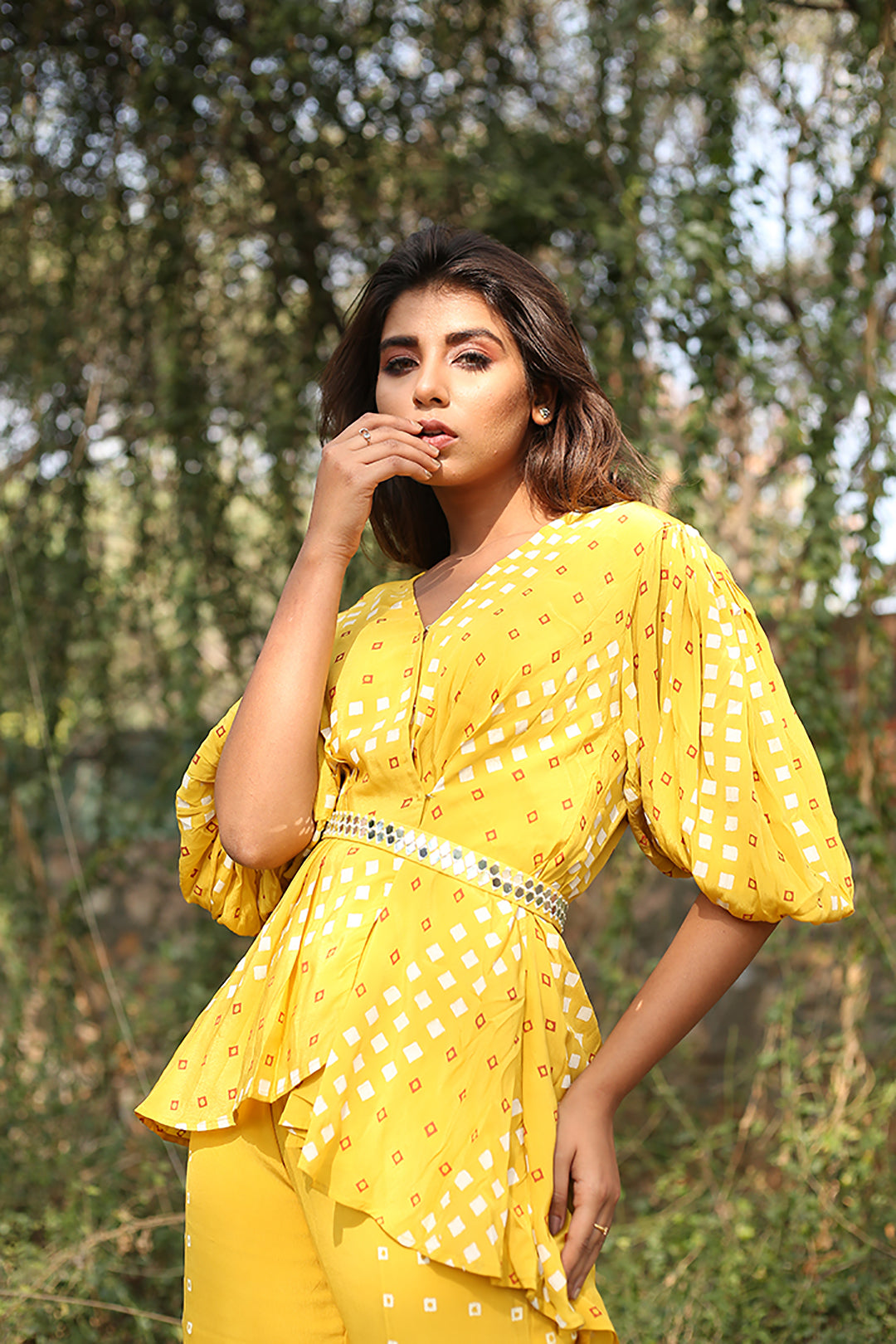 Sunshine Co-ord Set | Hand Print |  Crepe