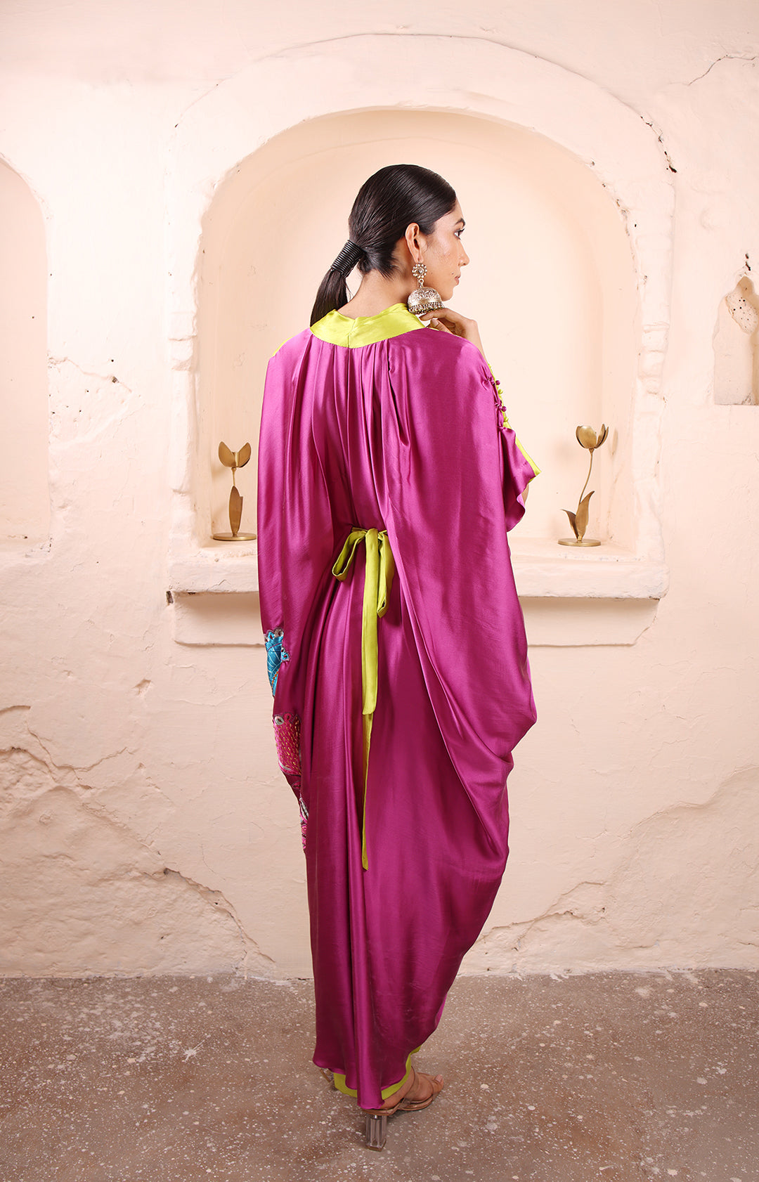 Mukutini Kaftan | Pachedi Palette | Silk Satin