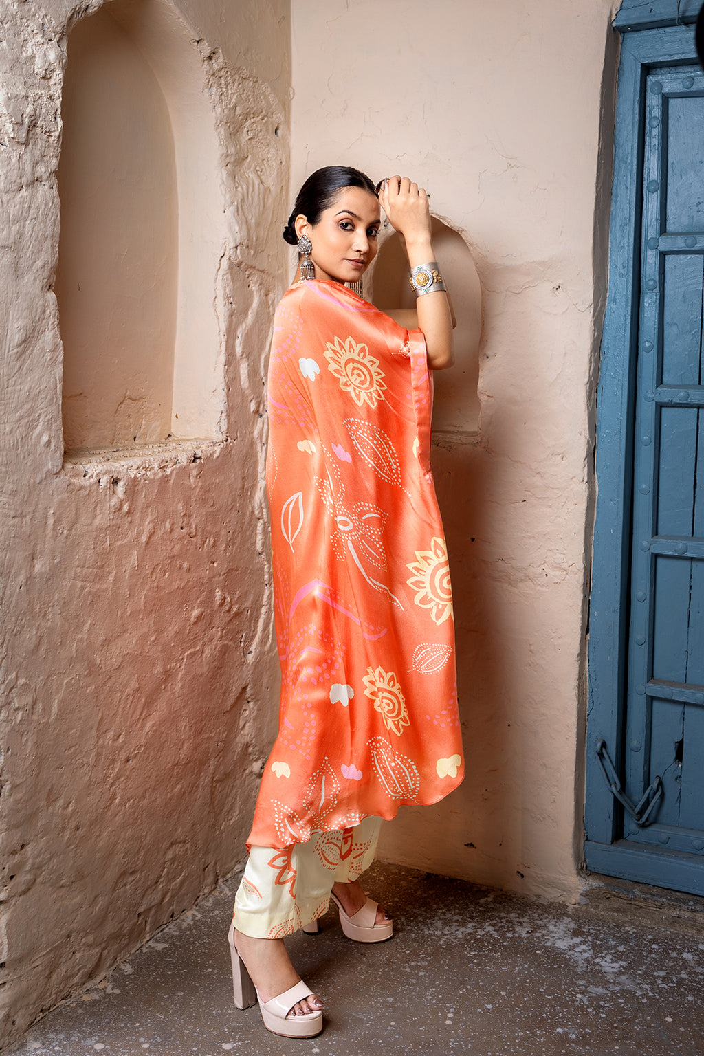 Devi Garden Set | Mata ni Pachedi | Silk Satin