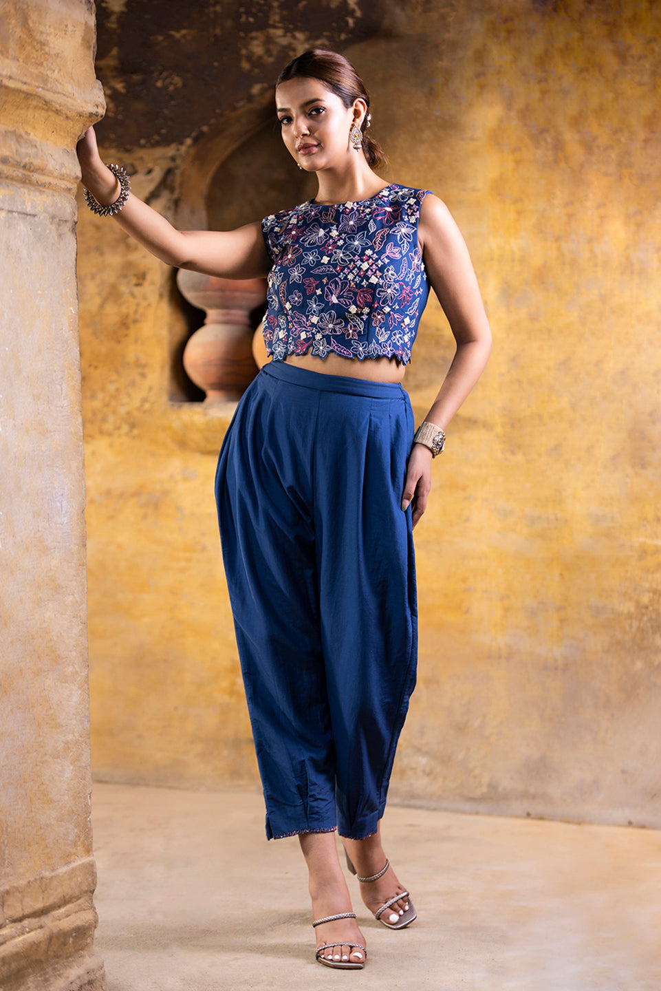 'Champa' Co ord Set | Sacred Flower | Cotton Silk