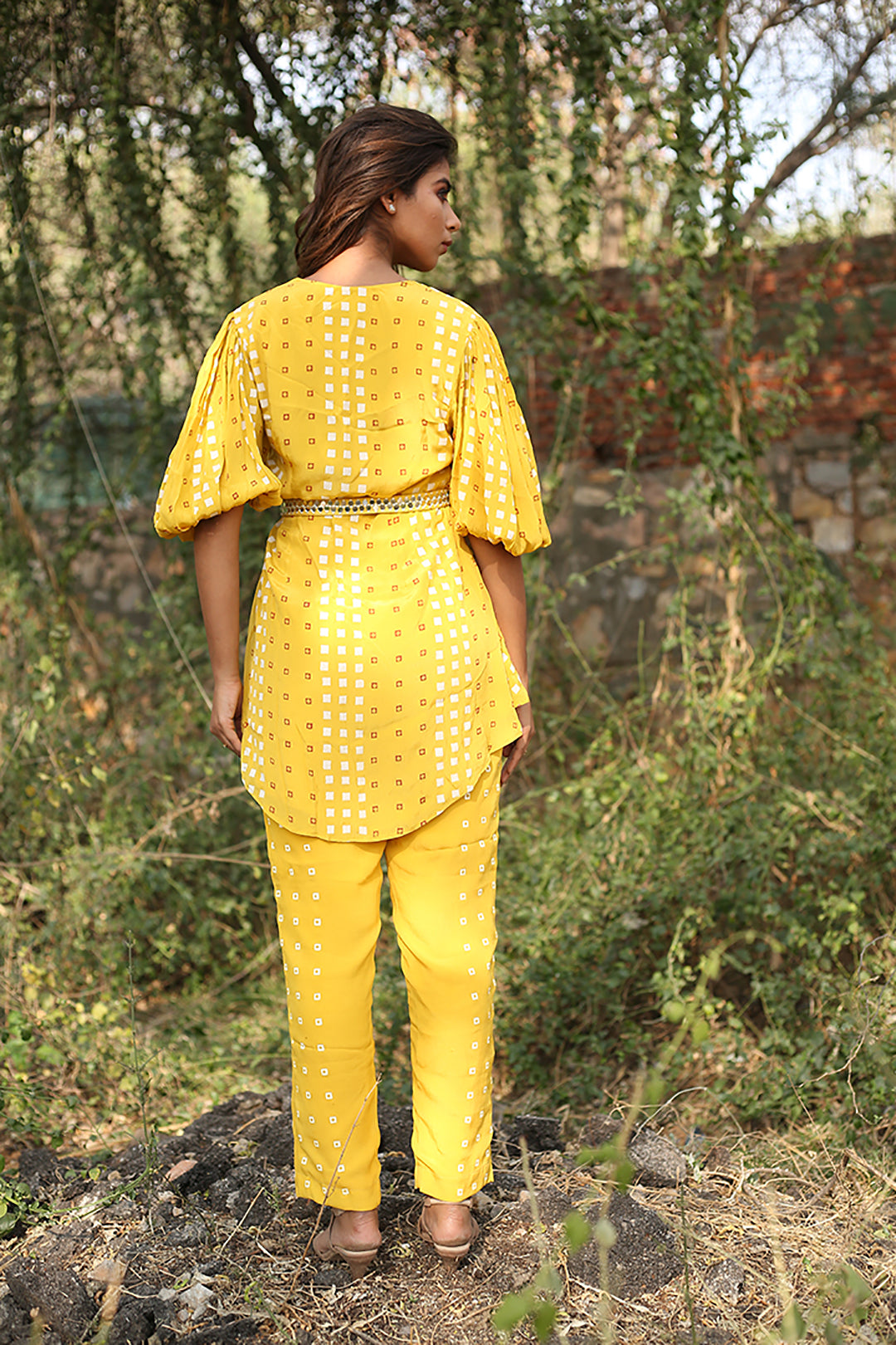 Sunshine Co-ord Set | Hand Print |  Crepe