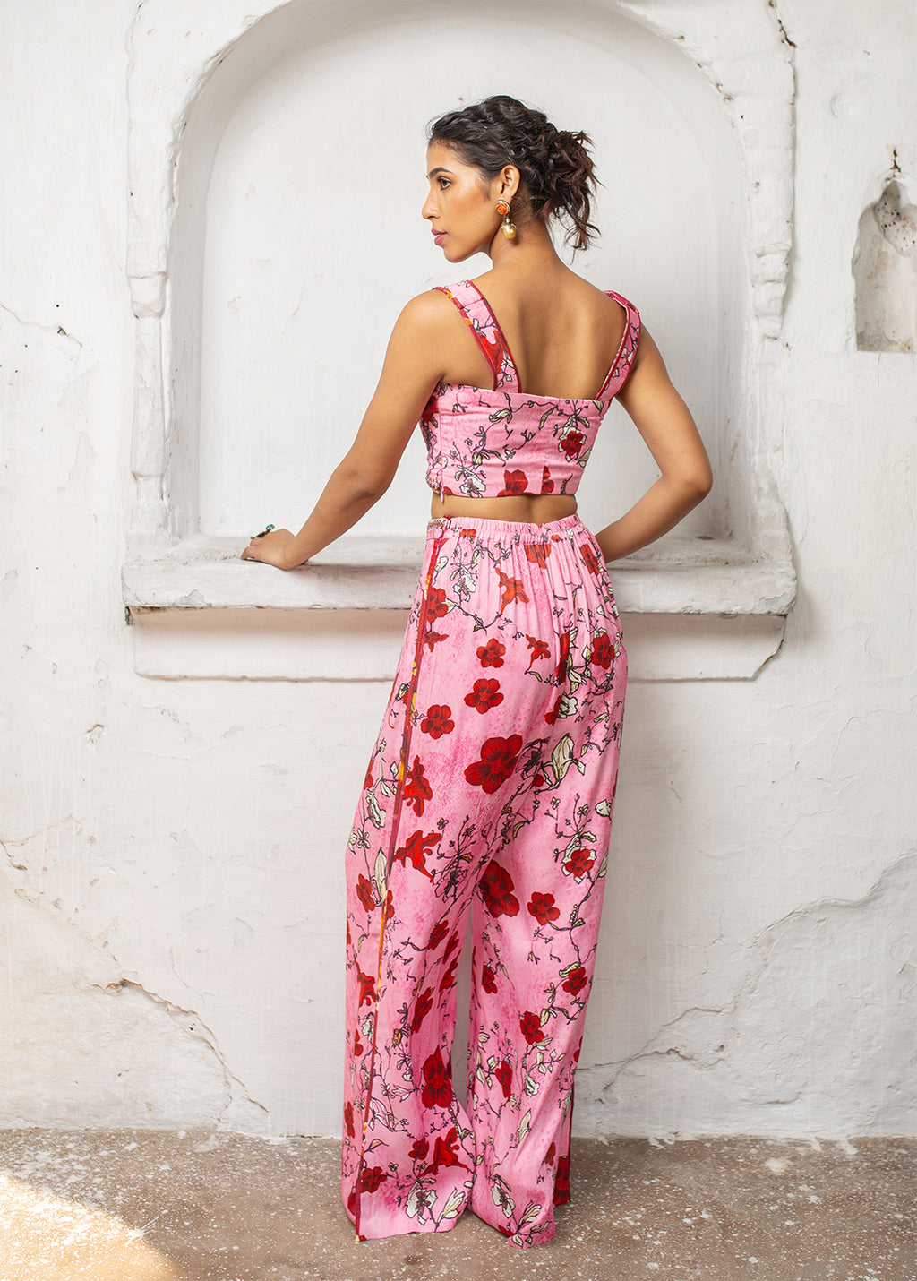 Magnolia Crop Top | Picnic | Dull Satin