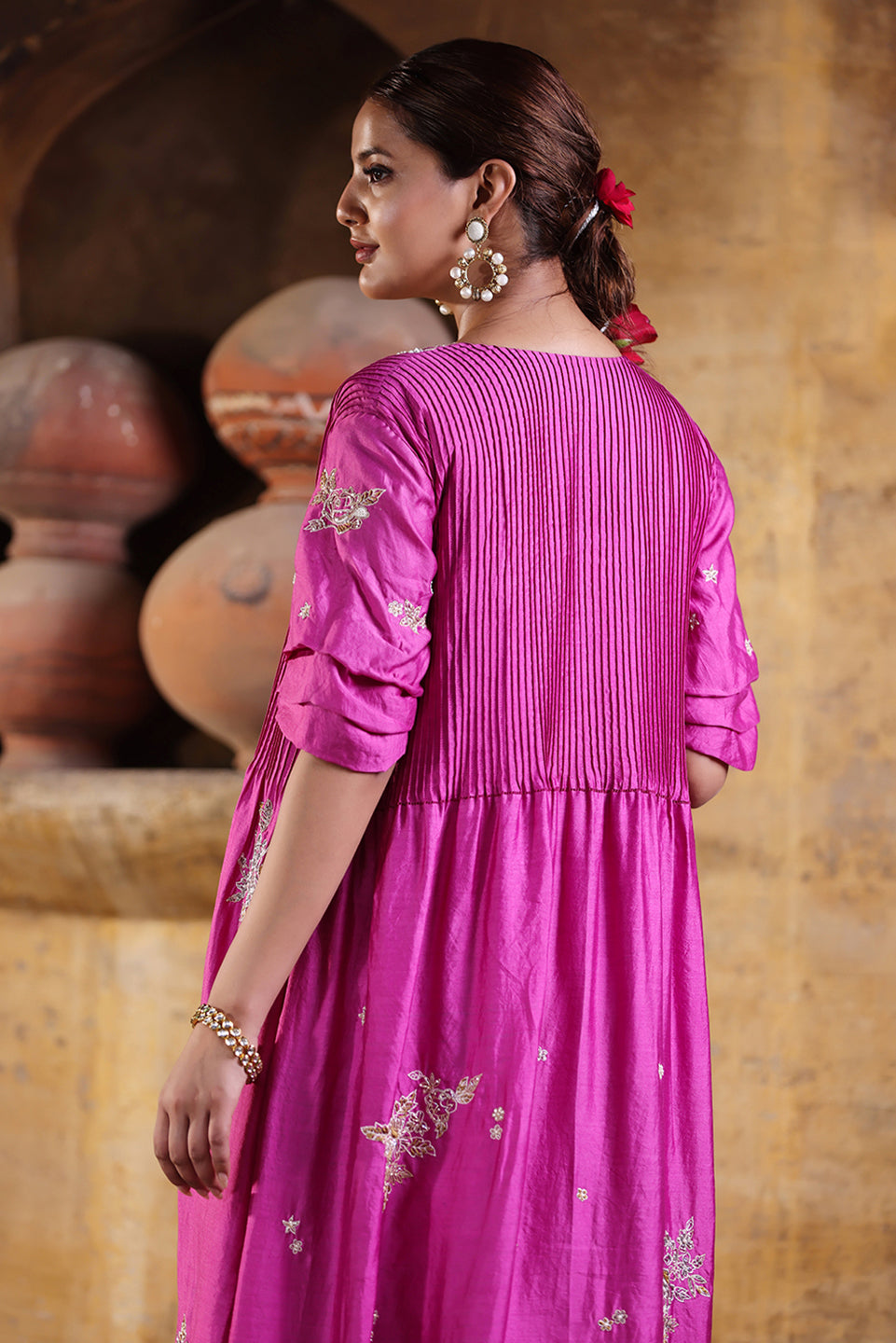 Rose Co ord Set | Sacred Flower | Silk