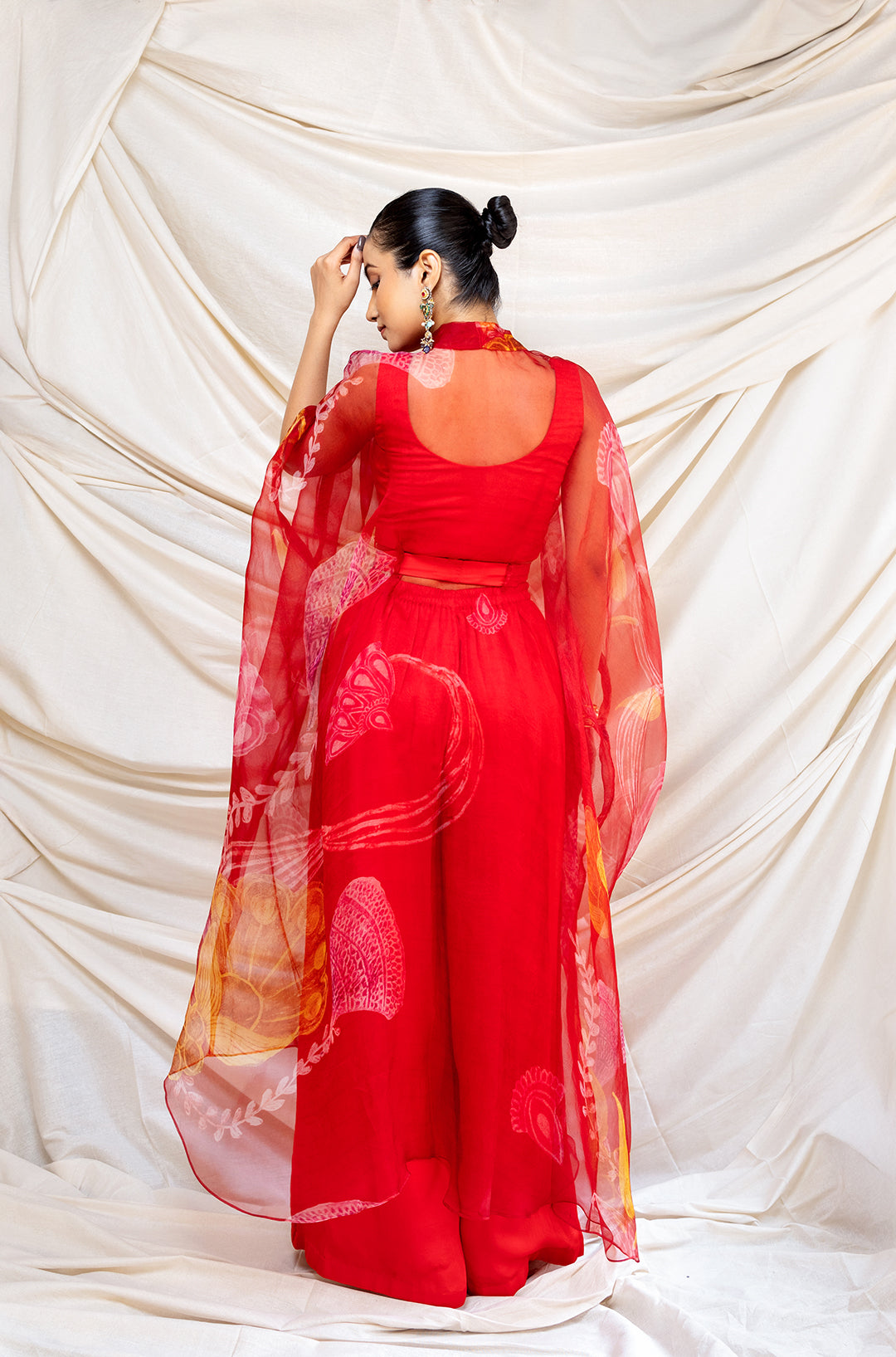 Stola Navratan Set | Pachedi Palette | Silk Satin & Organza