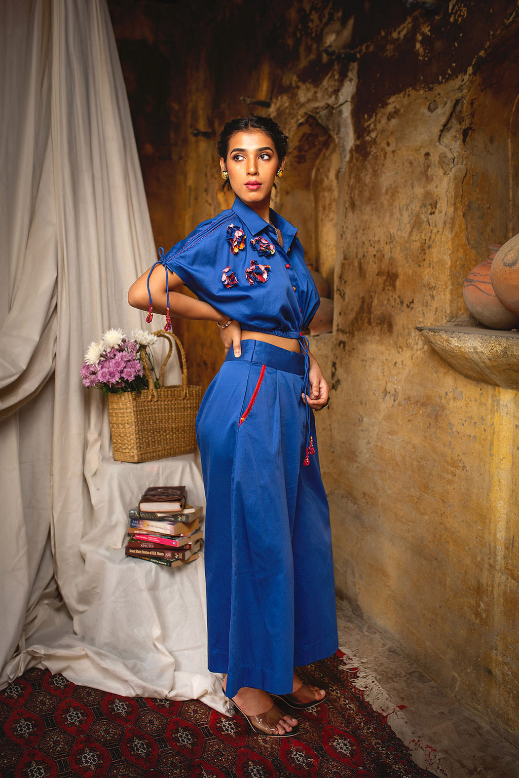 Petal Set - Blue | Picnic | Cotton Satin