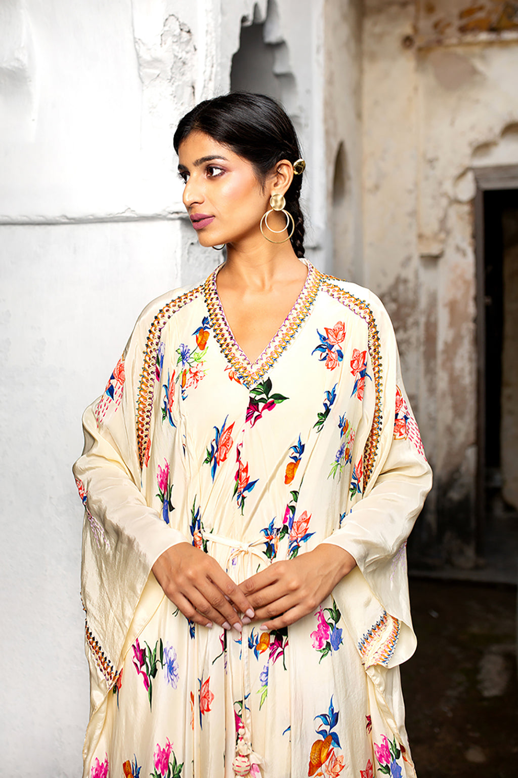 Scent of Garden Kaftan | Picnic | Crepe