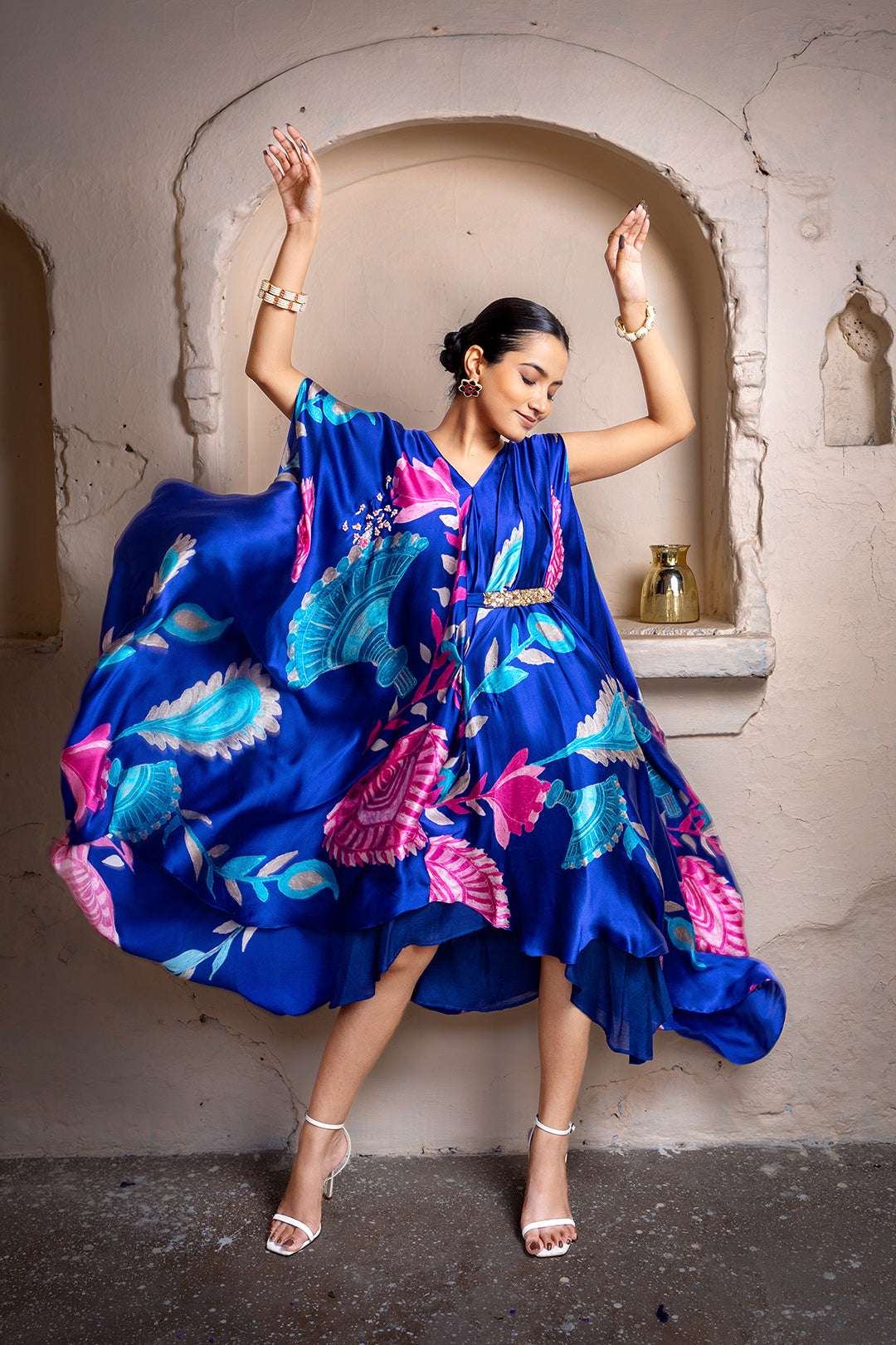 Devi Mukut Dress | Pachedi Palette | Modal Satin