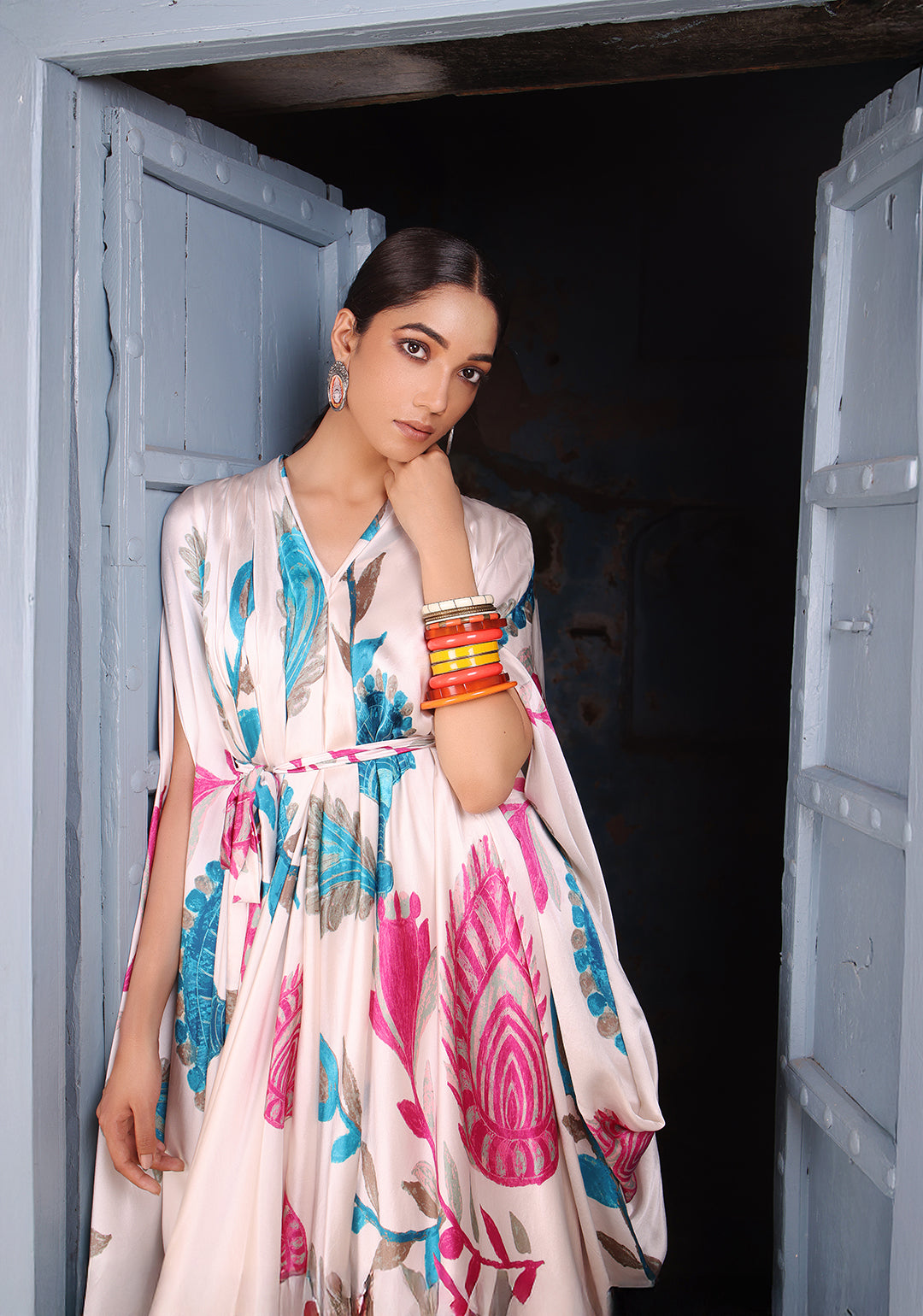 Maaya Kaftan | Pachedi Palette | Modal Satin