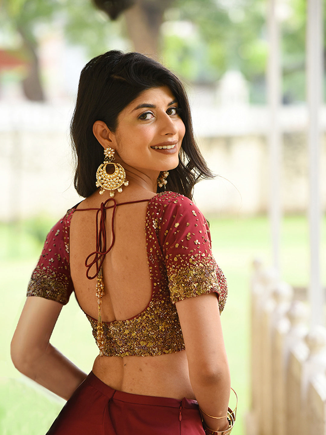 Berry Regal Saree | Artemis |  Georgette