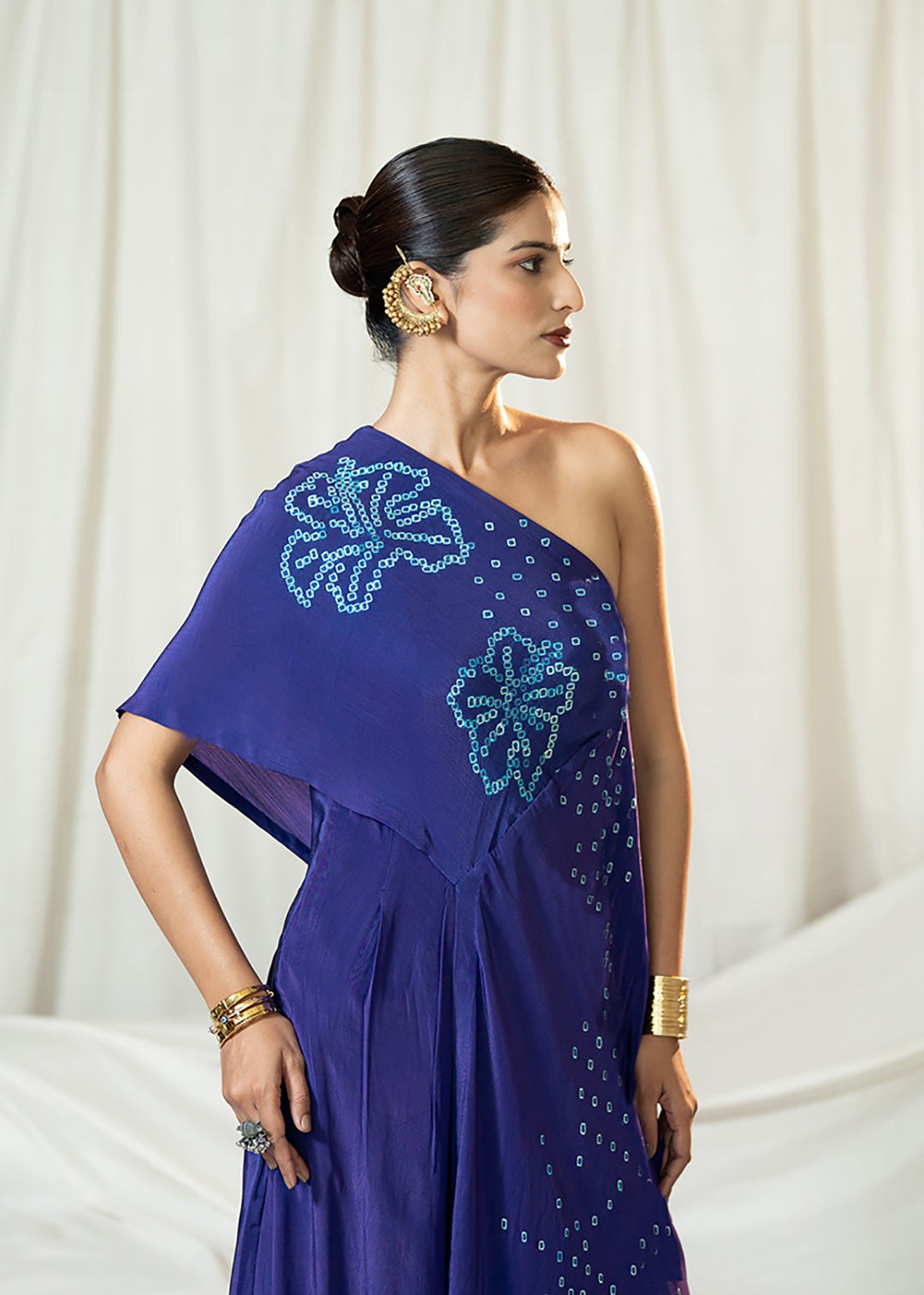 Bandhej Muse Dress | Garden Story | Crepe